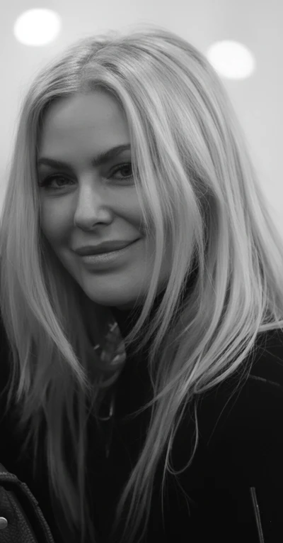 Black and white portrait of Marylynda MacDonald, Founder and Creative Director of Chu Chu Loo.