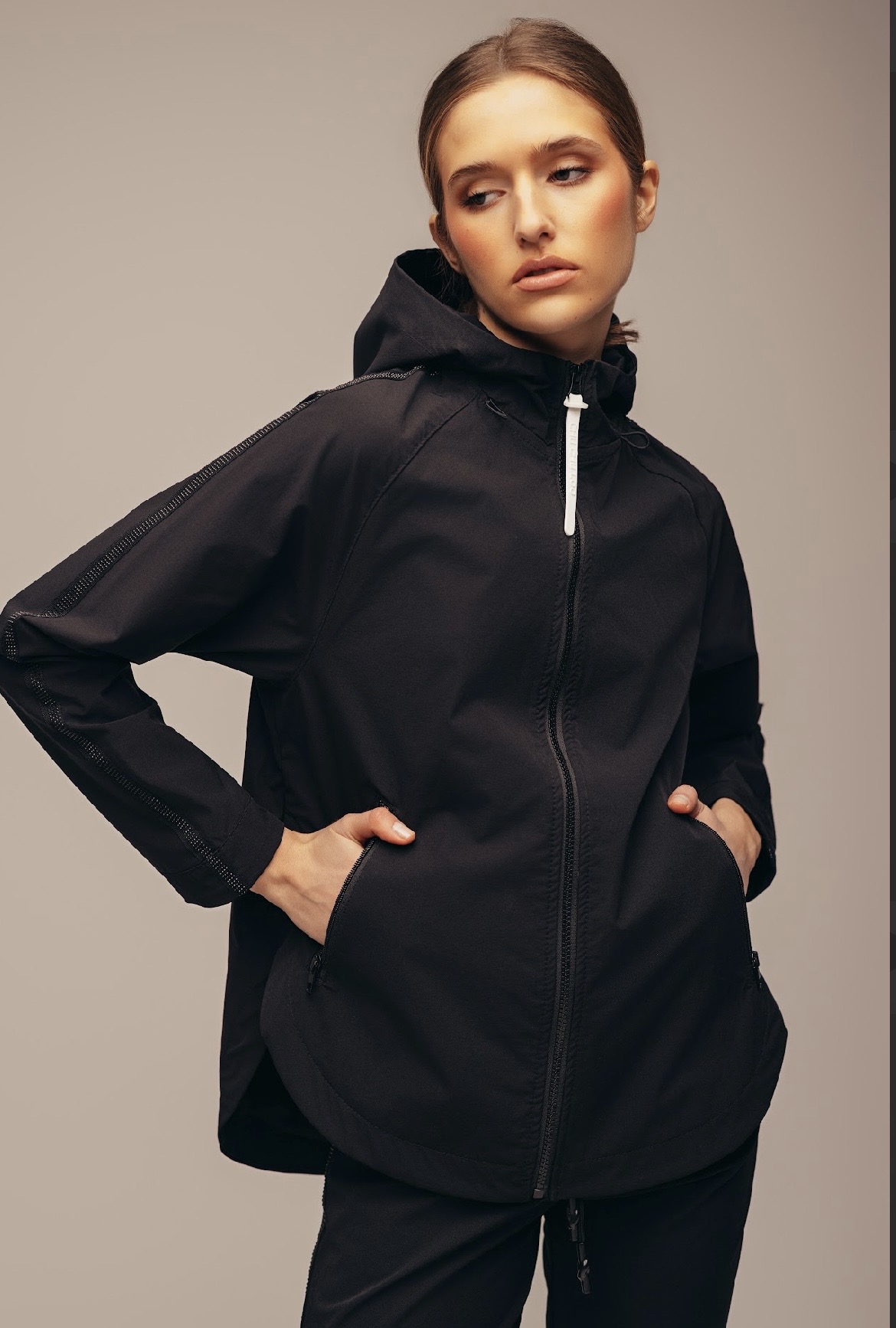 Jen Jacket — black jacket.