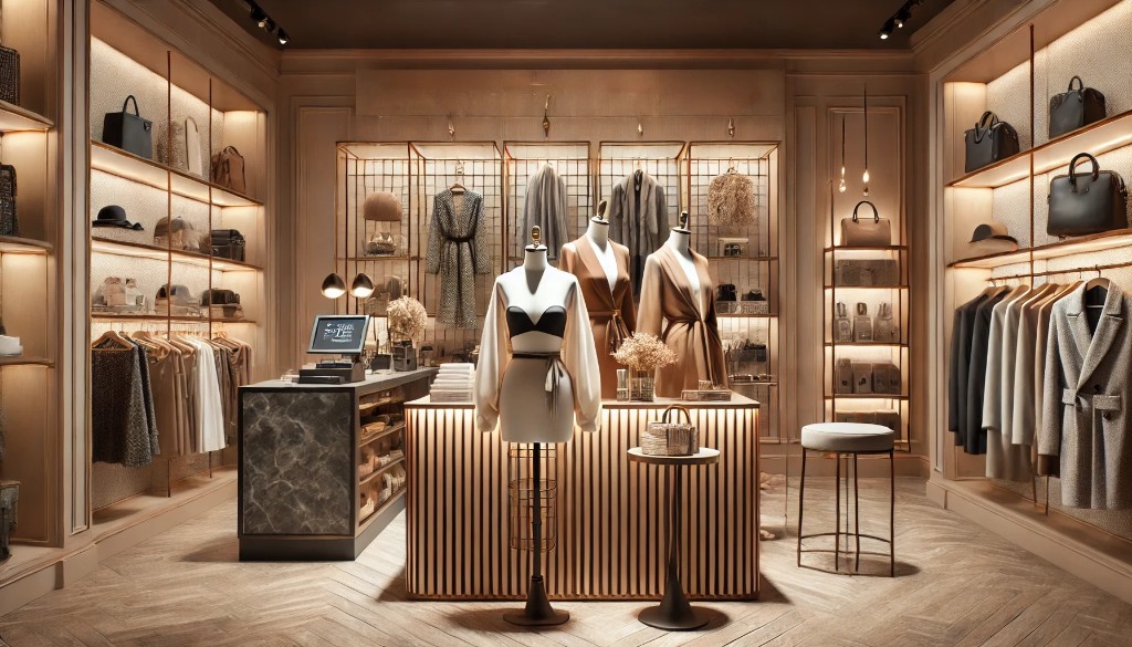 Luxury boutique interior — curated retail display.