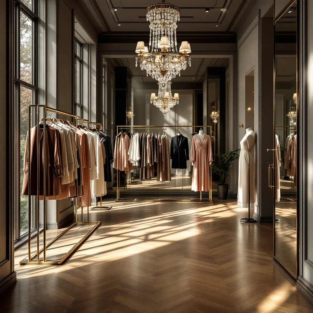 Premium showroom — cohesive collection presentation.